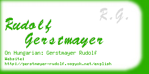 rudolf gerstmayer business card